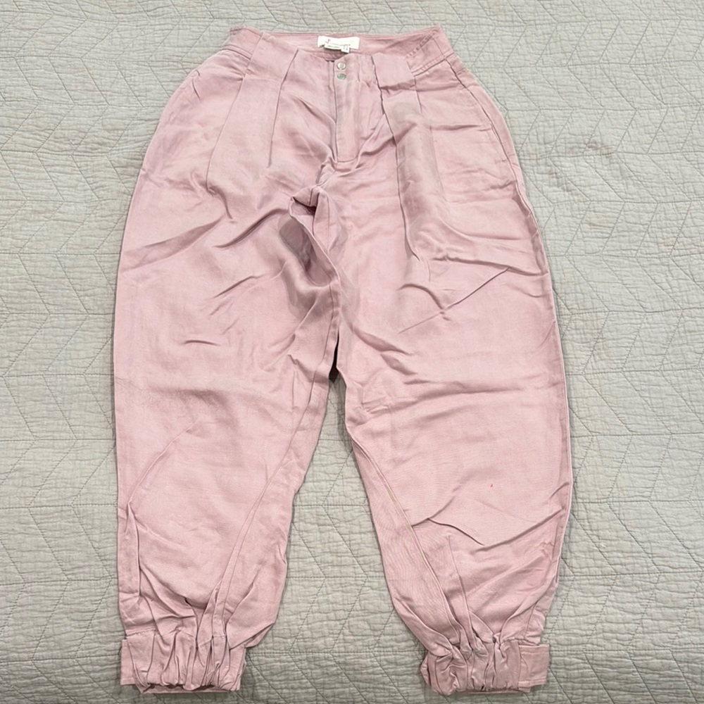 Anthropologie Pink Jogger Sweatpants with Elastic Cuffs